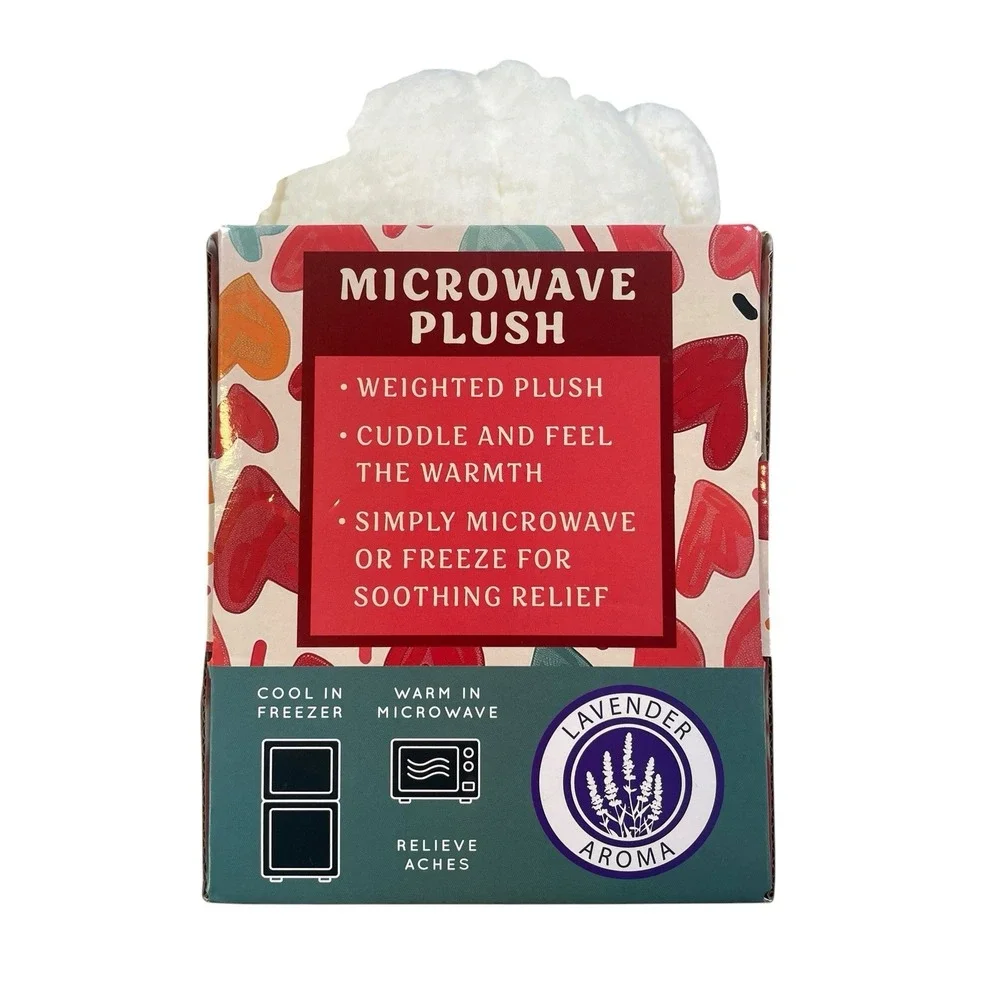 Plush Microwavable Bear- White- Weighted- Lavender Infused- Brand NEW